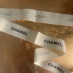 CHANEL Gold Fabric Ribbon 5ft.+